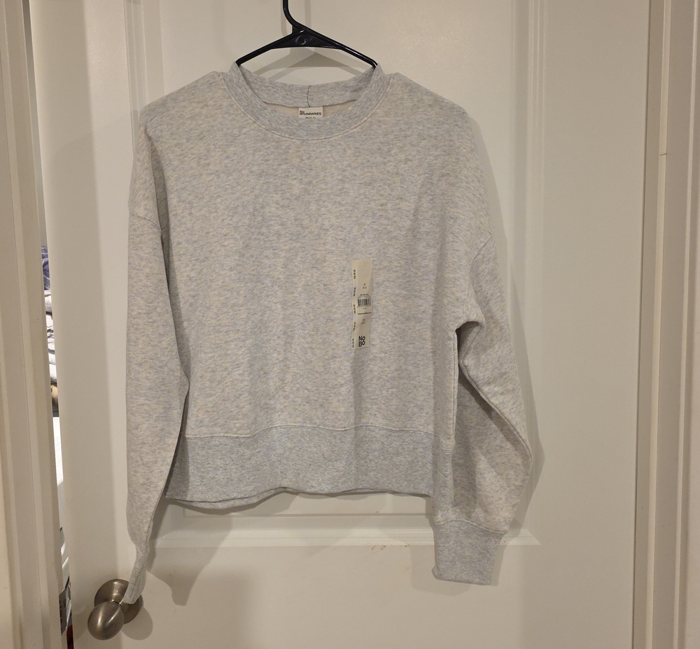 No Boundaries Light Heather Gray Crewneck Sweatshirt